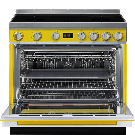 Smeg Portofino 90cm Induction Cooker - Sunshine Yellow