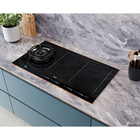 Smeg Dolce Stil Novo 90cm 4 Zone Induction 1 Gas Burner Cooktop