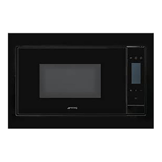 SMEG 31L MICROWAVE OVEN WITH TRIM  - GLOSS BLACK 31L