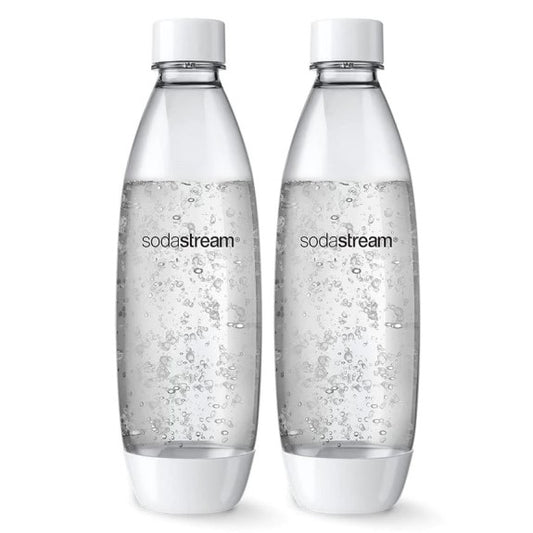 Sodastream 1 Litre Fuse Dishwasher Safe Twin Pack - White