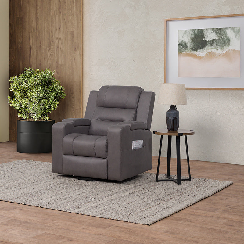 Spielberg Lift & Recline Fabric Armchair - Ash