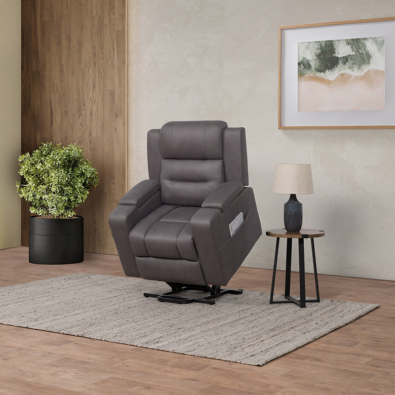 Spielberg Lift & Recline Fabric Armchair - Ash
