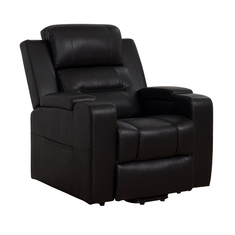 Spielberg Lift & Recliner Leather Armchair - Black