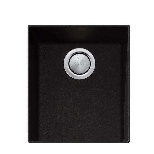 Oliveri 27L Santorini Single Bowl Undermount Sink - Black