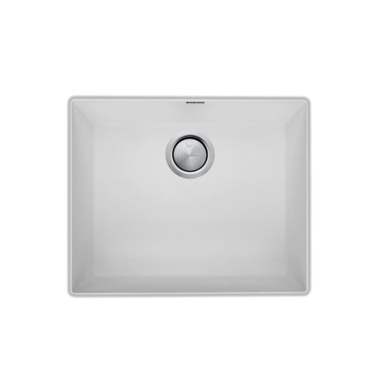 Oliveri Santorini Single Bowl Undermount Sink - White