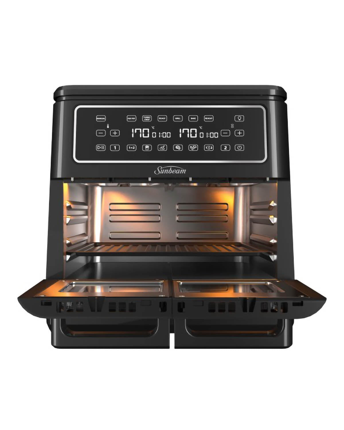 Sunbeam 11L Multi Zone Benchtop Air Fryer Oven - Black
