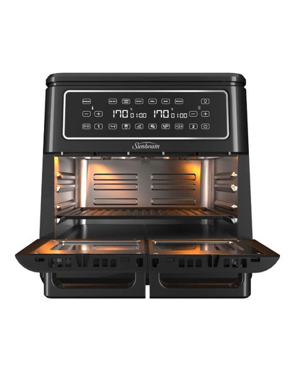 Sunbeam 11L Multi Zone Benchtop Air Fryer Oven - Black