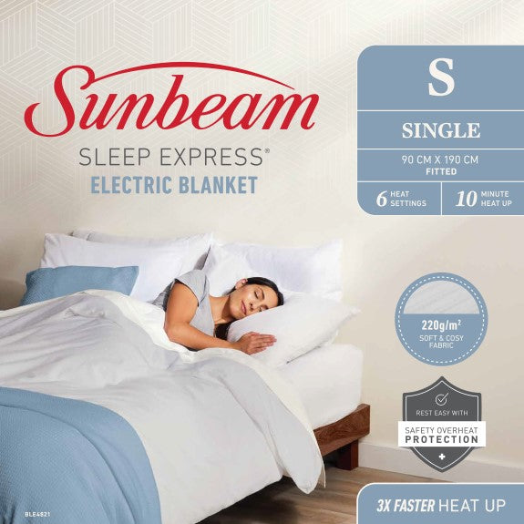 Sunbeam Sleep Express Single Fitted Electric Blanket Single