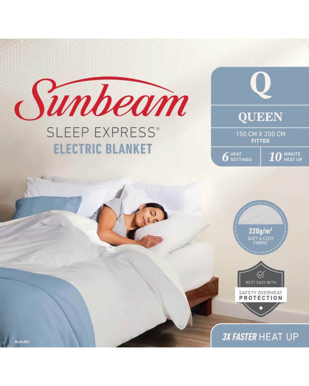 Sunbeam Sleep Express Fitted Electric Blanket - Queen