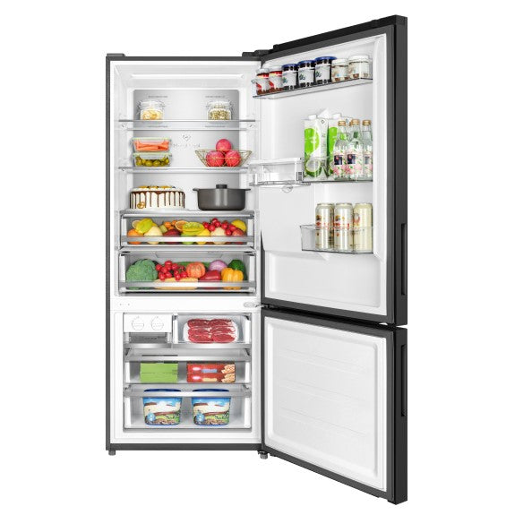 TCL 412L Bottom Mount Refrigerator - Matte Black