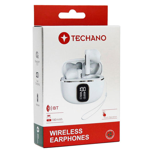 Techano U15 Pro True Wireless In-Ear Headphones - White
