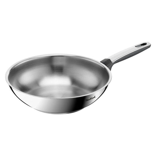 Tefal 28cm Emotion+ Induction Uncoated Wok - Stainless Steel