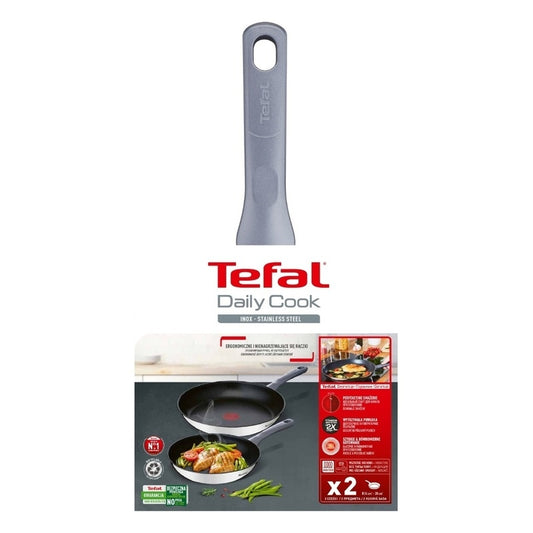 Tefal 24/28cm Daily Cook Induction Twin Pack - Stainless Steel