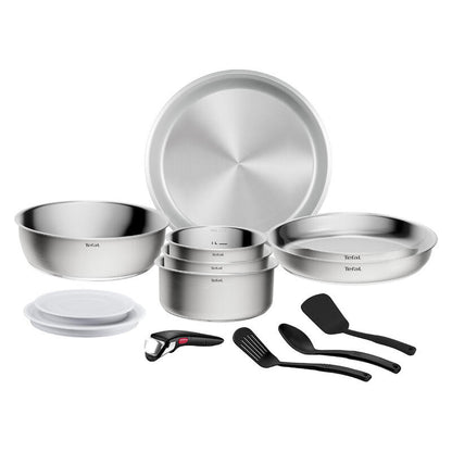 Tefal Ingenio Emotion+ 13 Piece Induction Uncoated Stainless Steel Set