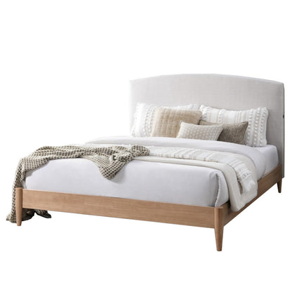 Tilda Double Timber Bed with USB Port - Sandstone