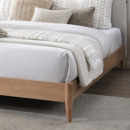 Tilda Double Timber Bed with USB Port - Sandstone