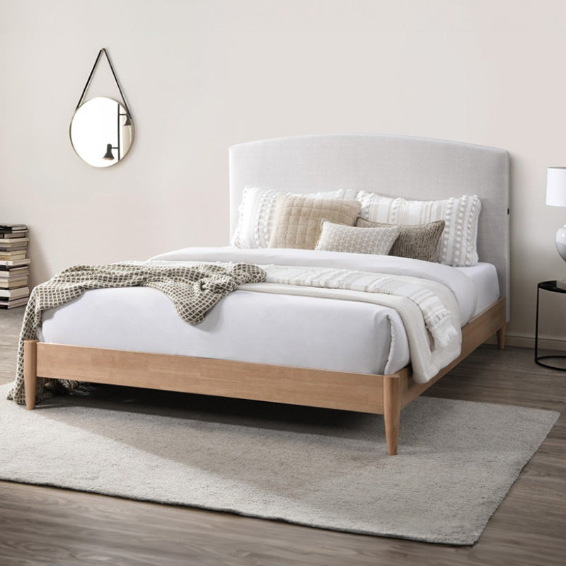 Tilda Double Timber Bed with USB Port - Sandstone
