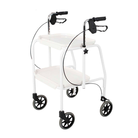 Days Adjustable Height Trolley Walker - White