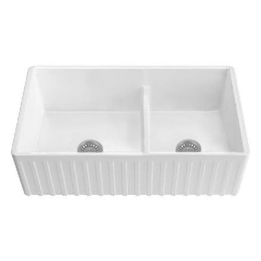 Turner Hastings Cove 85 Fireclay Butler Sink - White Clay