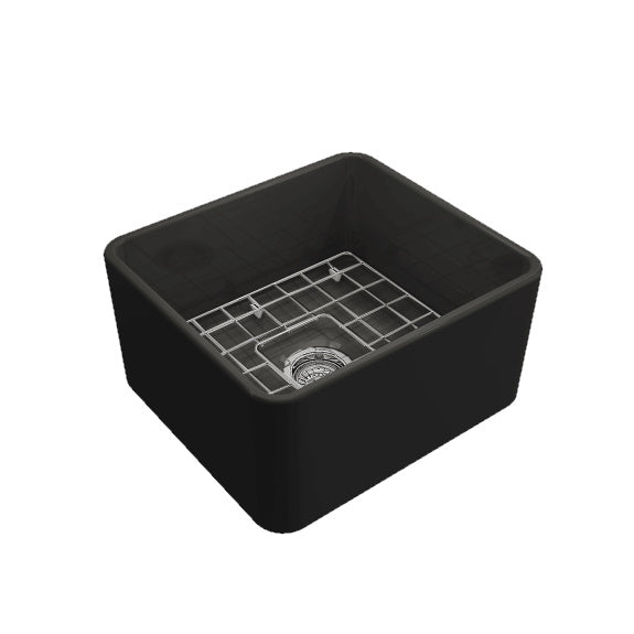 Turner Hastings Novi Fine Fireclay Single Bowl Butler Sink - Matte Black