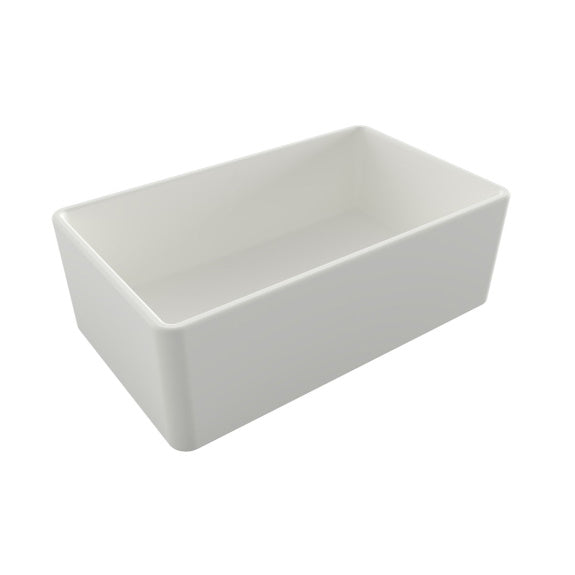 Turner Hastings Novi 75x46mm Fine Fireclay Single Bowl Butler Sink - Matte White