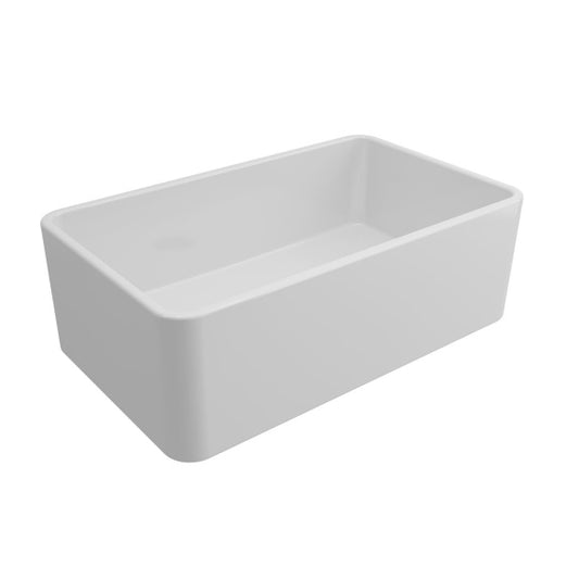 Turner Hastings Novi Fine Fireclay Single Bowl Butler Sink - Gloss White