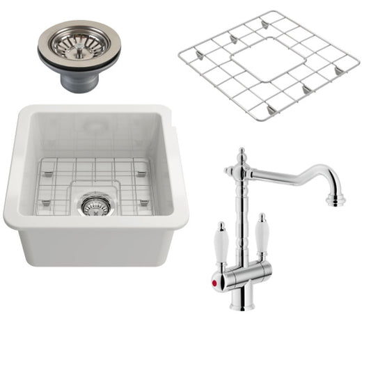 TURNERHASTINGS CUISINE FIRECLAY SINK PACKAGE 1