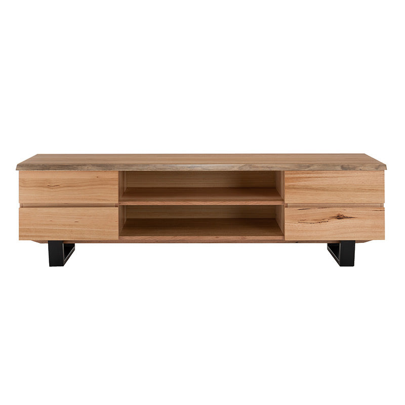 Valhalla 2000mm Timber Entertainment Unit - Messmate/Black – R.T ...