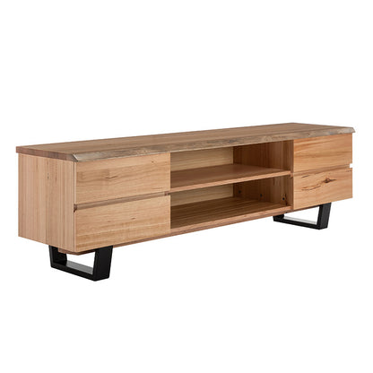 Valhalla 1800mm Timber Entertainment Unit - Messmate/Black