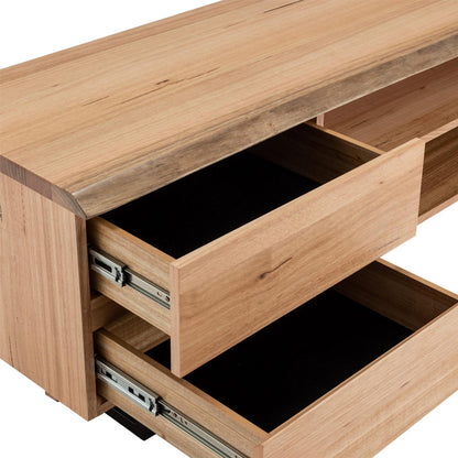 Valhalla 1800mm Timber Entertainment Unit - Messmate/Black