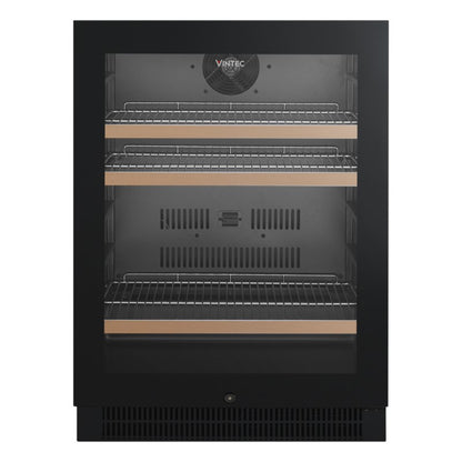 Vintec 100 Bottle Beverage Centre Black Glass Finish