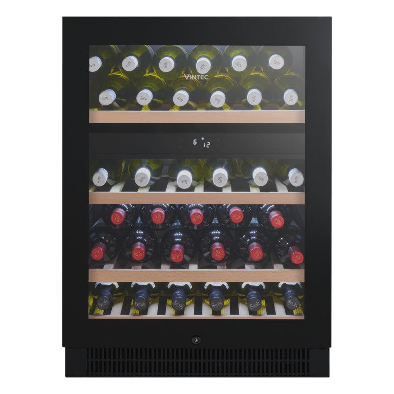 Vintec 50 Bottle Dual Zone Wine Cabinet - Black