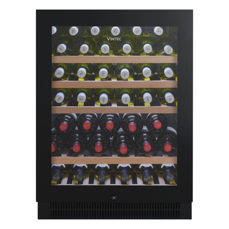 Vintec 50 Bottle Single Zone Wine Cabinet - Black
