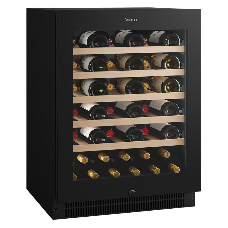 Vintec 41 Bottle Single Zone Wine Fridge Cabinet - Black