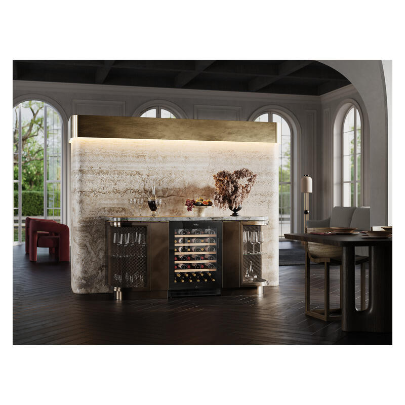 Vintec 41 Bottle Single Zone Wine Fridge Cabinet - Black