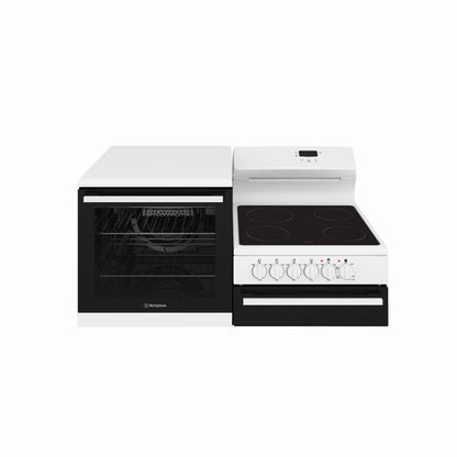 Westinghouse 110cm Elevated Electric Freestanding Oven with Ceramic Cooktop & Separate Grill