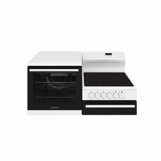 Westinghouse 110cm Elevated Electric Freestanding Oven with Ceramic Cooktop & Separate Grill