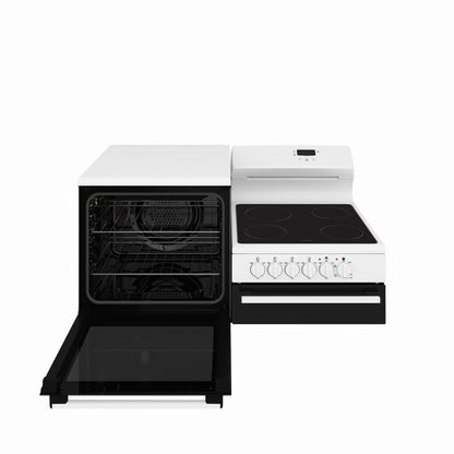 Westinghouse 110cm Elevated Electric Freestanding Oven with Ceramic Cooktop & Separate Grill