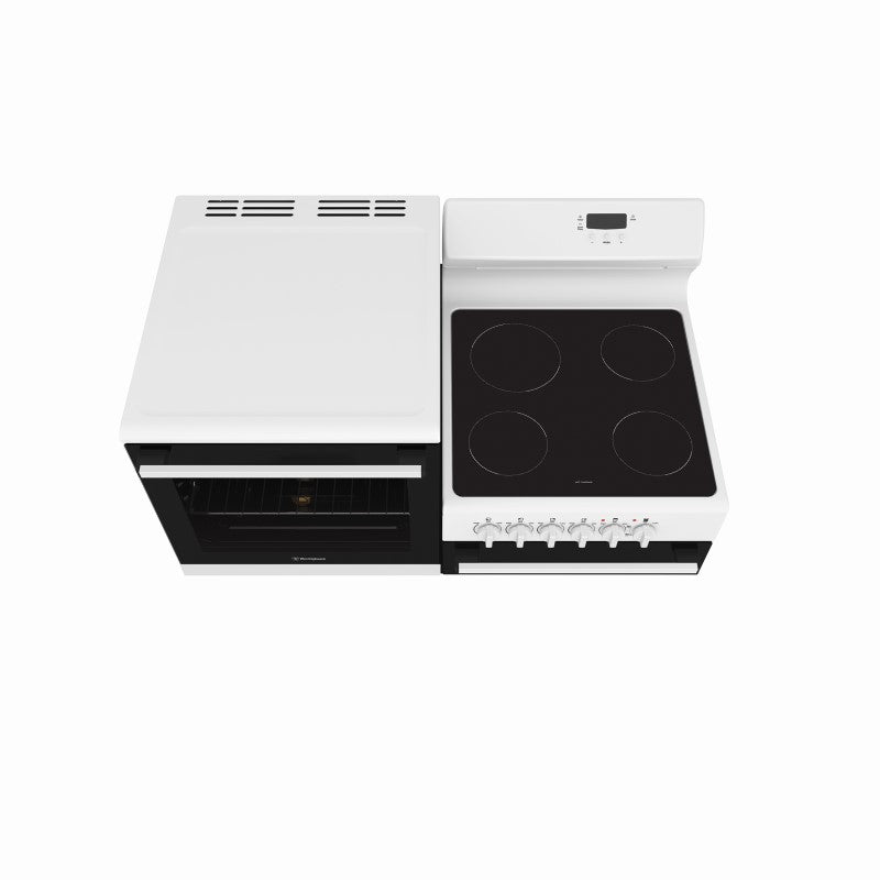 Westinghouse 110cm Elevated Electric Freestanding Oven with Ceramic Cooktop & Separate Grill