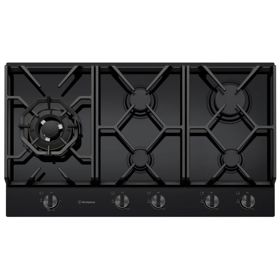 Westinghouse 90cm 5-Burner Gas Cooktop - Black Ceramic