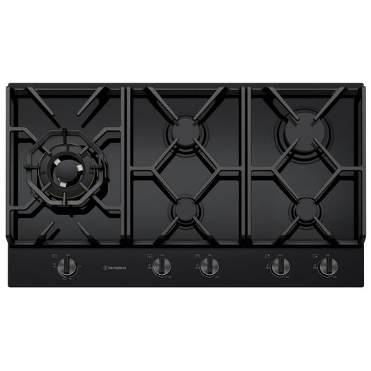 Westinghouse 90cm 5-Burner Gas Cooktop - Black Ceramic
