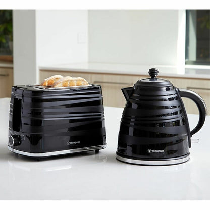 Westinghouse Kettle & Toaster Pack - Black Stripe