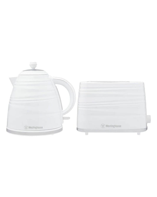 Westinghouse Kettle & Toaster Pack - White Stripe