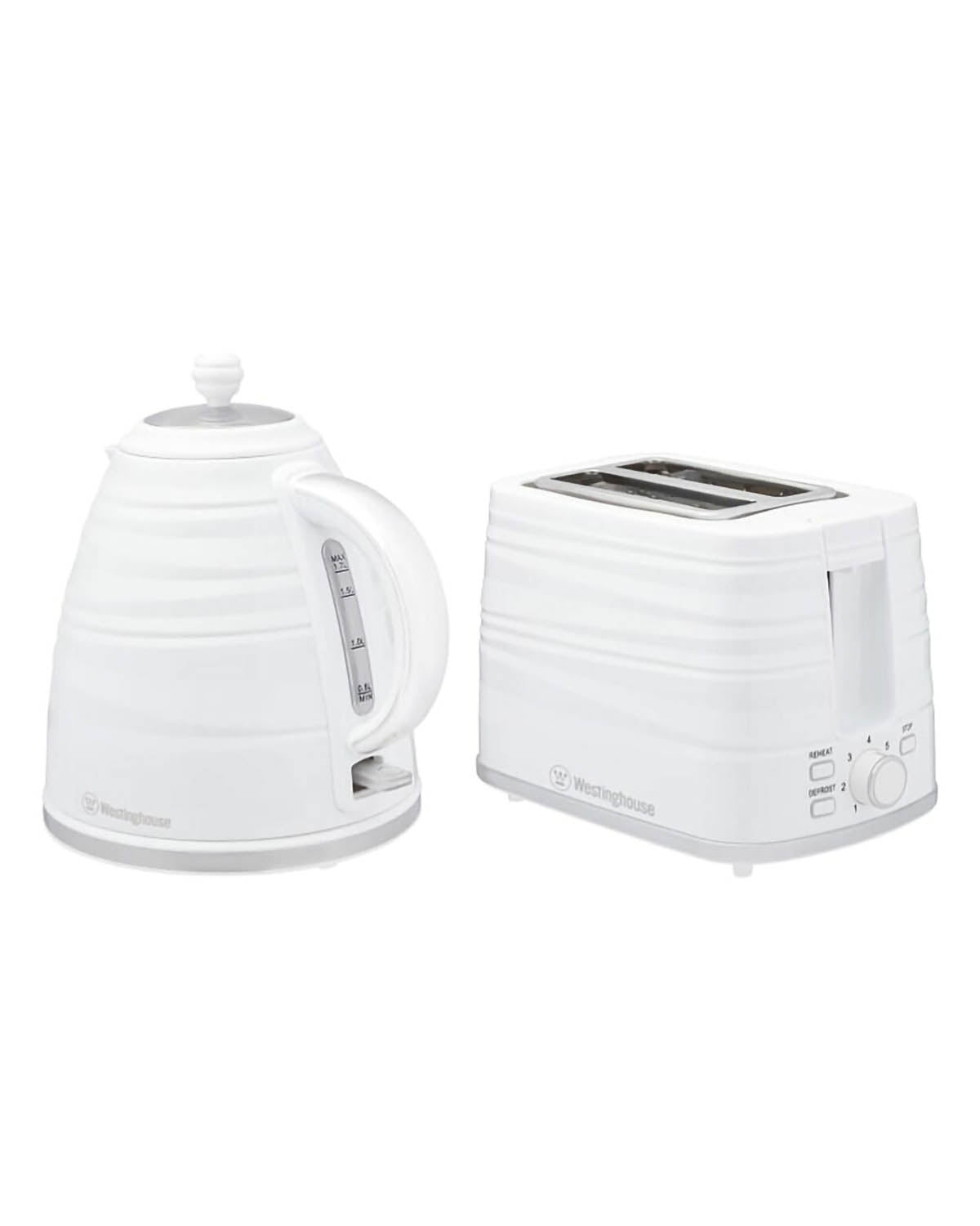Westinghouse Kettle & Toaster Pack - White Stripe