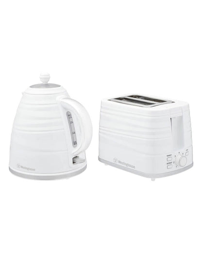 Westinghouse Kettle & Toaster Pack - White Stripe