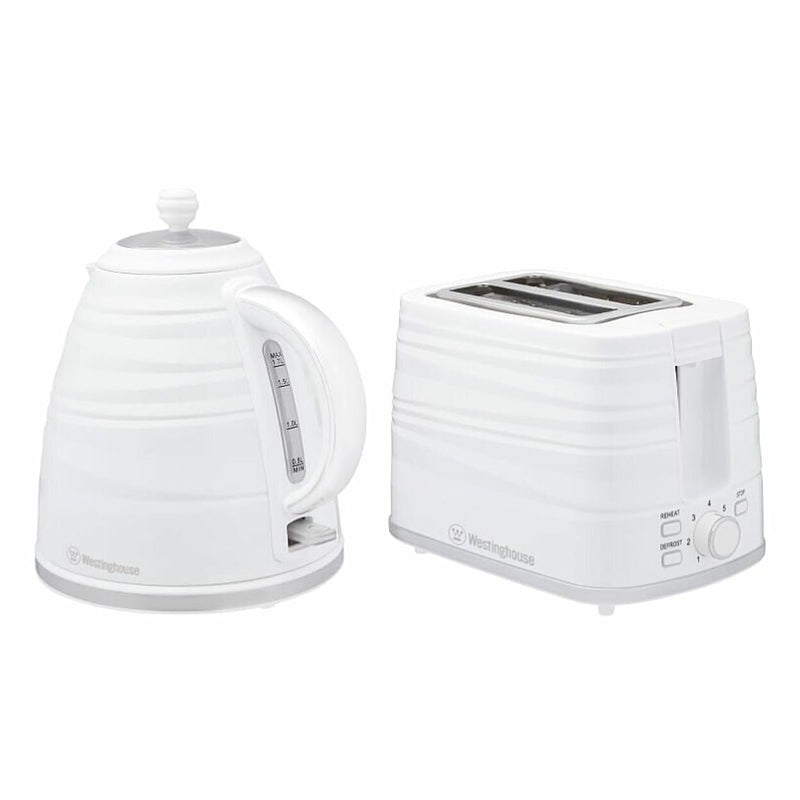 Westinghouse Kettle & Toaster Pack - White Stripe