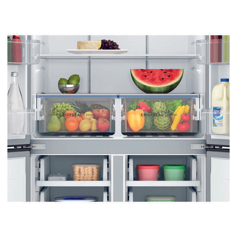 Westinghouse 541L Quad Door Refrigerator - Stainless Look