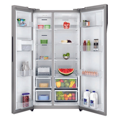 WESTINGHOUSE SIDE BY SIDE REFRIGERATOR - SILVER 624L