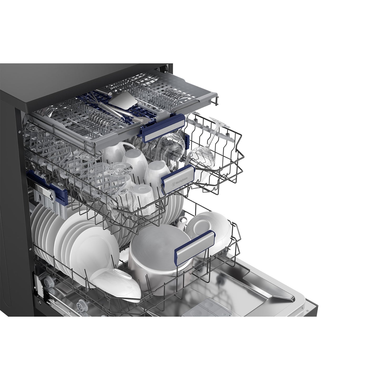 Westinghouse 60cm Freestanding Dishwasher- Dark Stainless Steel