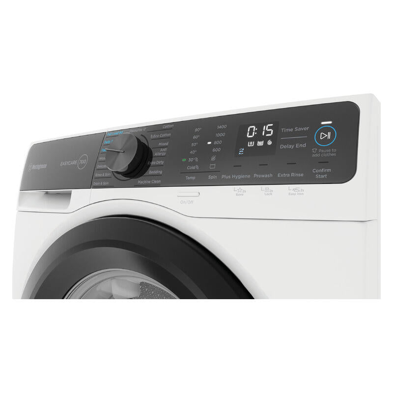 Westinghouse 10kg Front Load Washing Machine - White (EasyCare 700)